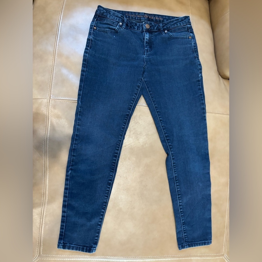 Vera Wang Deep Blue Skinny Jeans - Picture 1 of 4